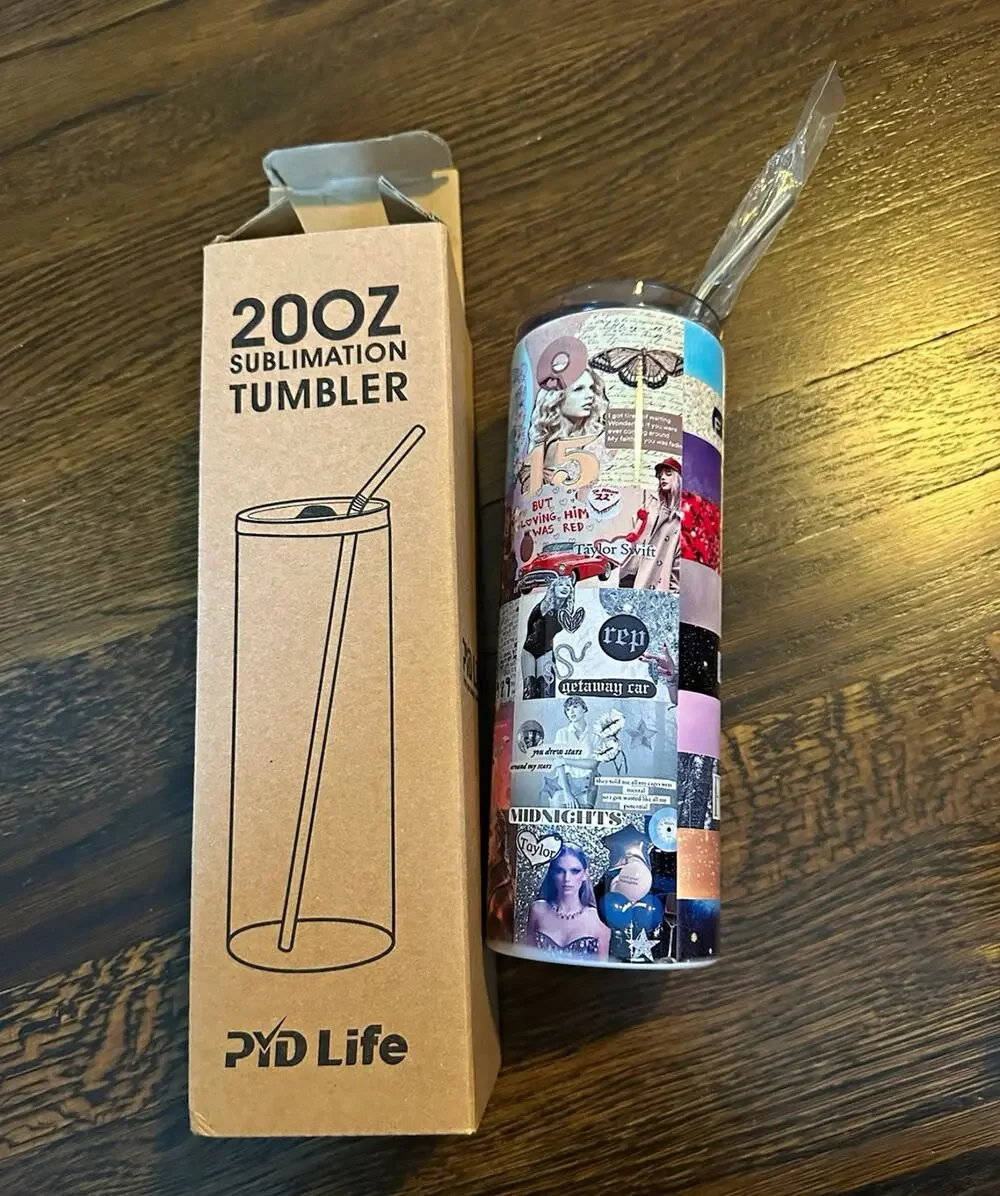 PMD Life 20 oz Plastic Tumbler 2-Piece w/ Slide Lock Lid & Straw Music
